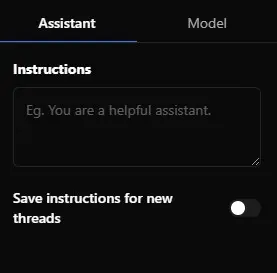 Réglage du mode assistant avec le system prompt dans l'application Jan 