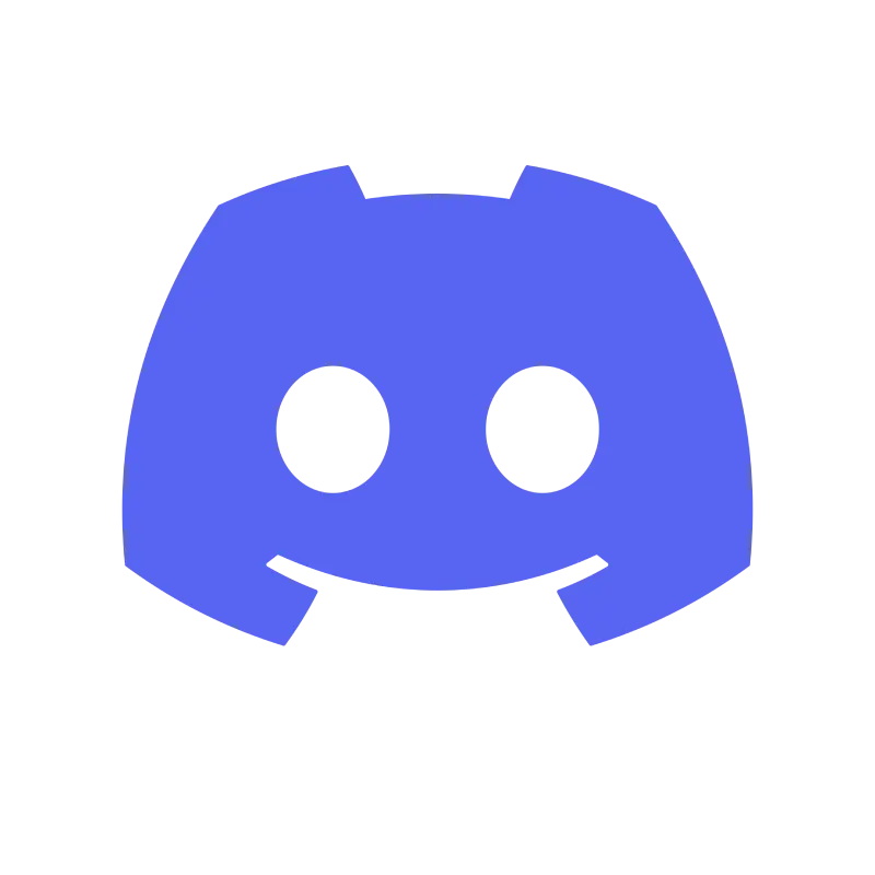 Logo discord bleu sur fond transparent représentant les robots IA de discord