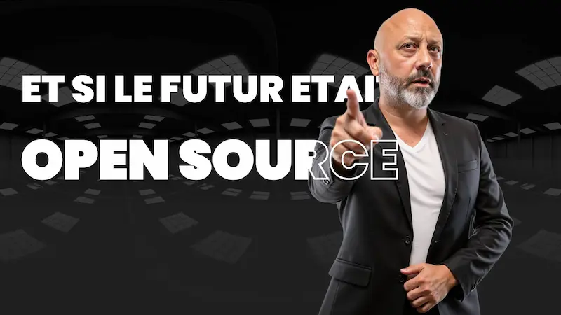 Miniature de l’article montrant Ludovic Wrobel avec le texte "Et si le futur était open source ?", illustrant l’exploration de Pinokio.computer comme solution IA locale et open-source.