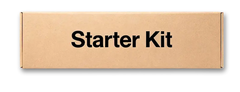 Packaging du Starter kit IA de Startup-now pour la réalisation de l'étude de marché et du business plan