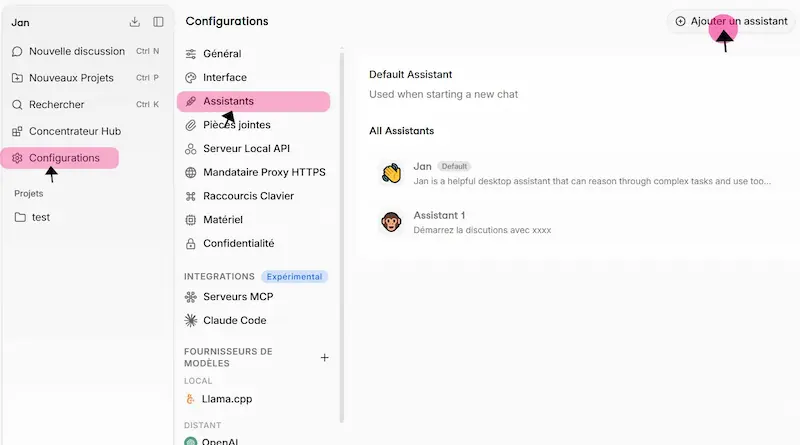 Comment ajouter un assistant custom GPTs sur Jan ai
